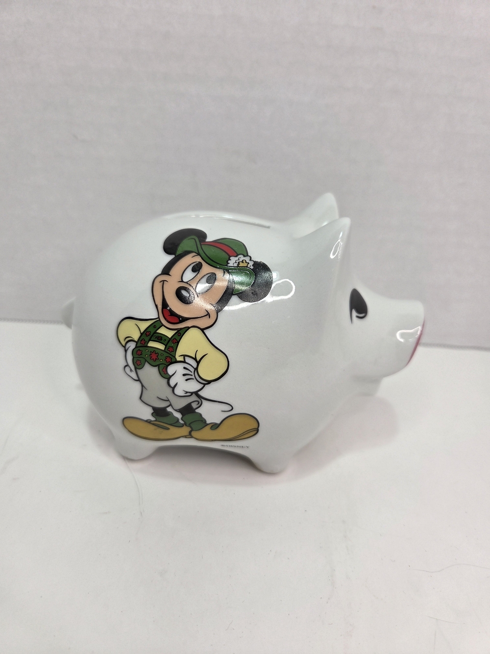 Germany Reutter Porzellan Disney Mickey Mouse Piggy Bank Porcelain No Stopper